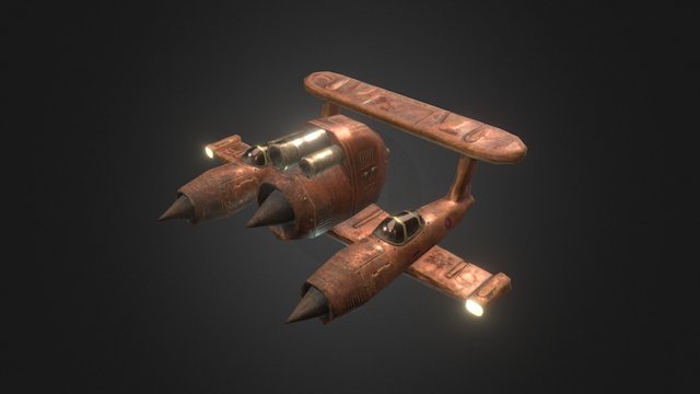 Science Fiction Plane 3D Model