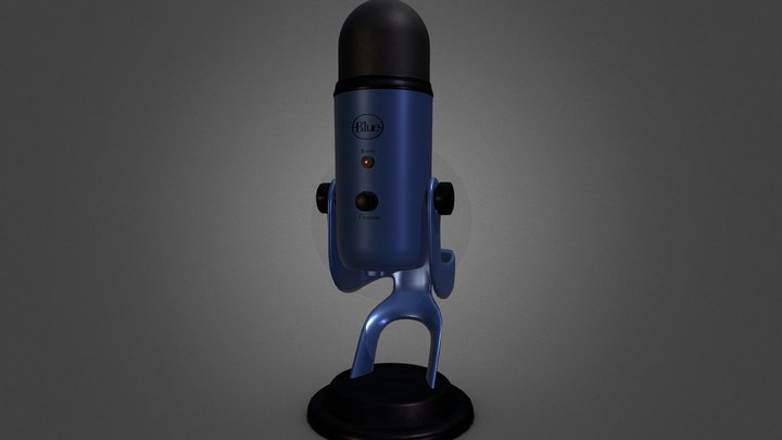 Blue Yeti Inspired Microphone 3D Model