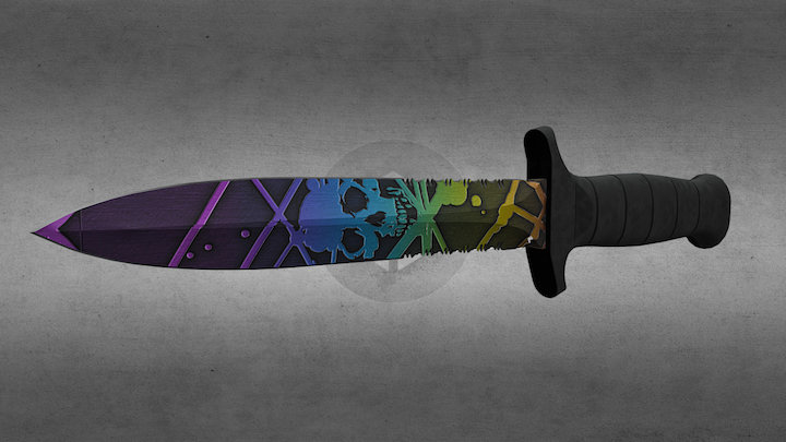 ct knife, acid etched Ti coat 3D Model
