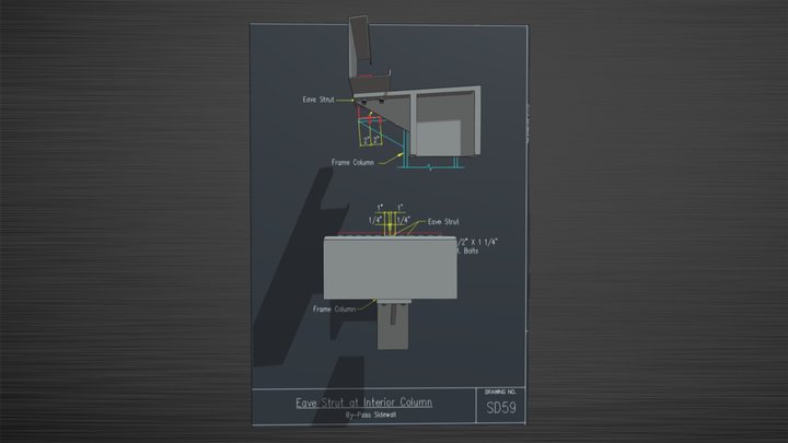 SD59 Detail Drawing 3D Model