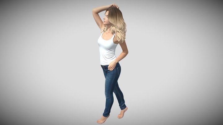 Summer Pose: White Tank and Jeans