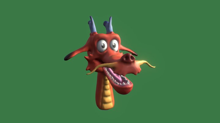 Mushu Head - 3D Sculpt 3D Model