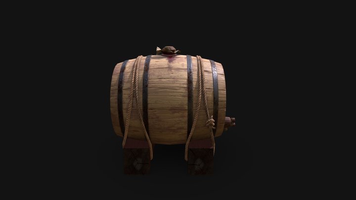 Vine barrel 3D Model