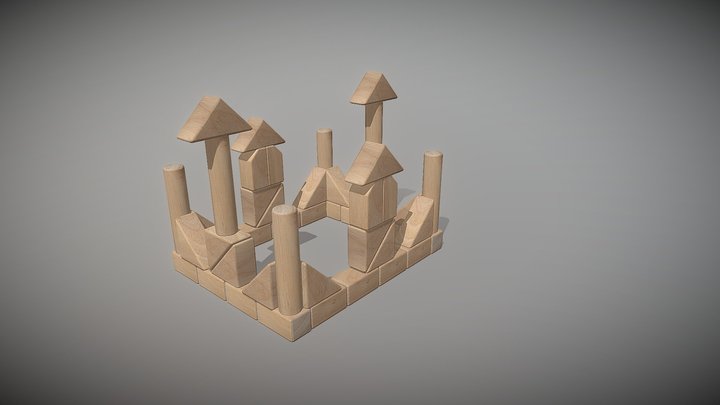 unit_block_wk6_intermediate_wooden_castle 3D Model