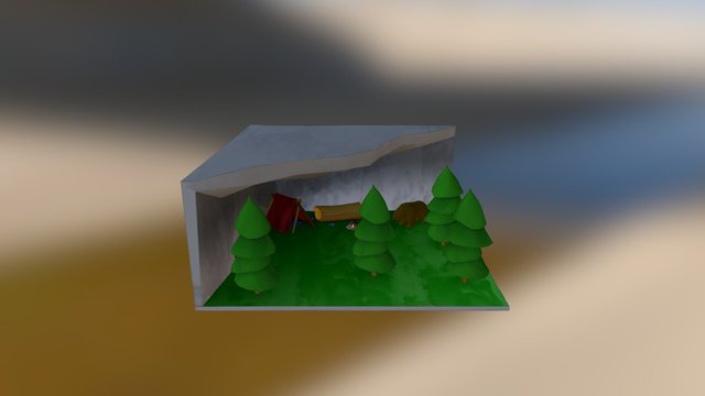 Wood Scene 3D Model