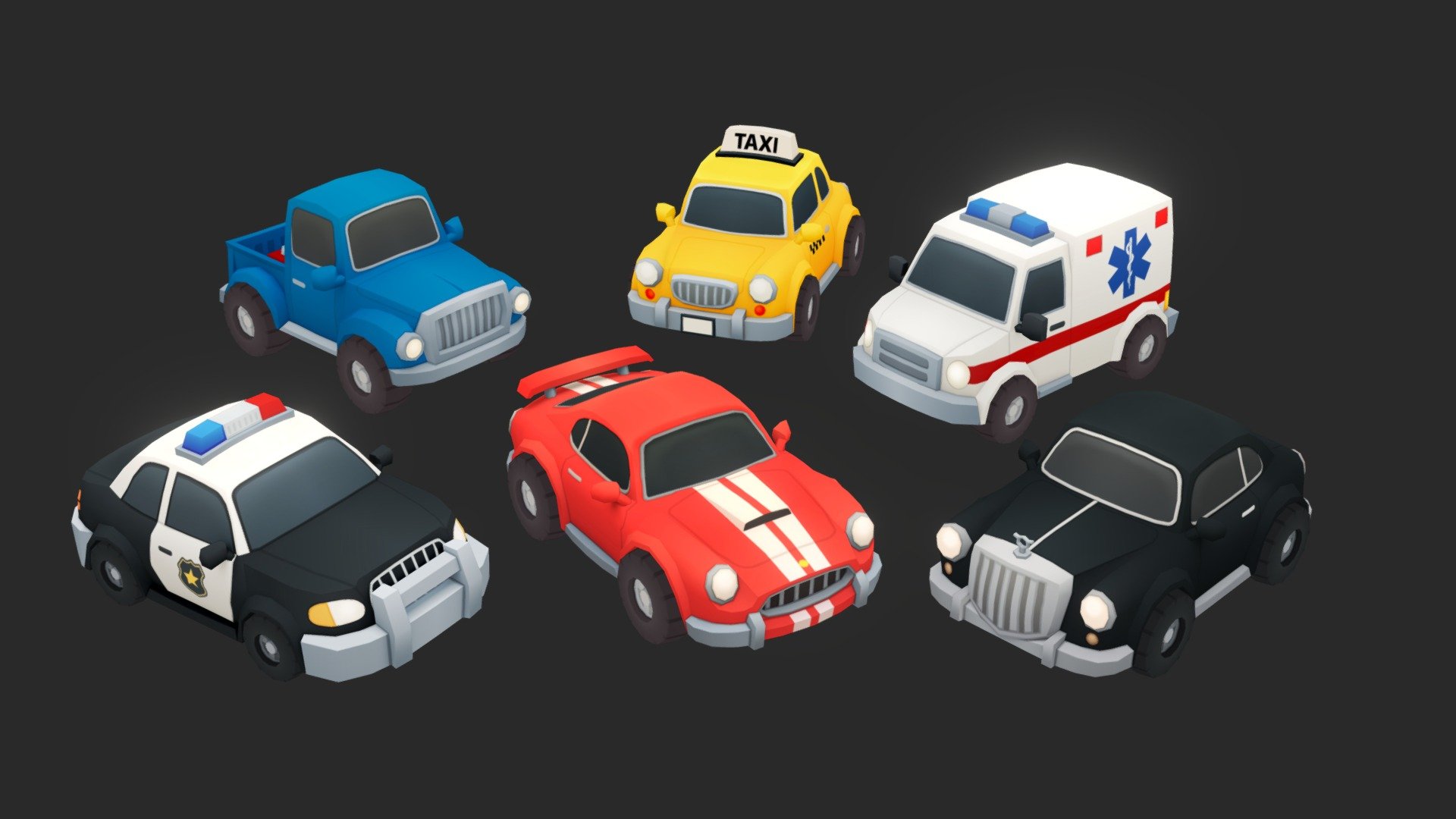 Stylized Cars Pack - Cartoon Assets - 3D model by Toyamon-Studio ...