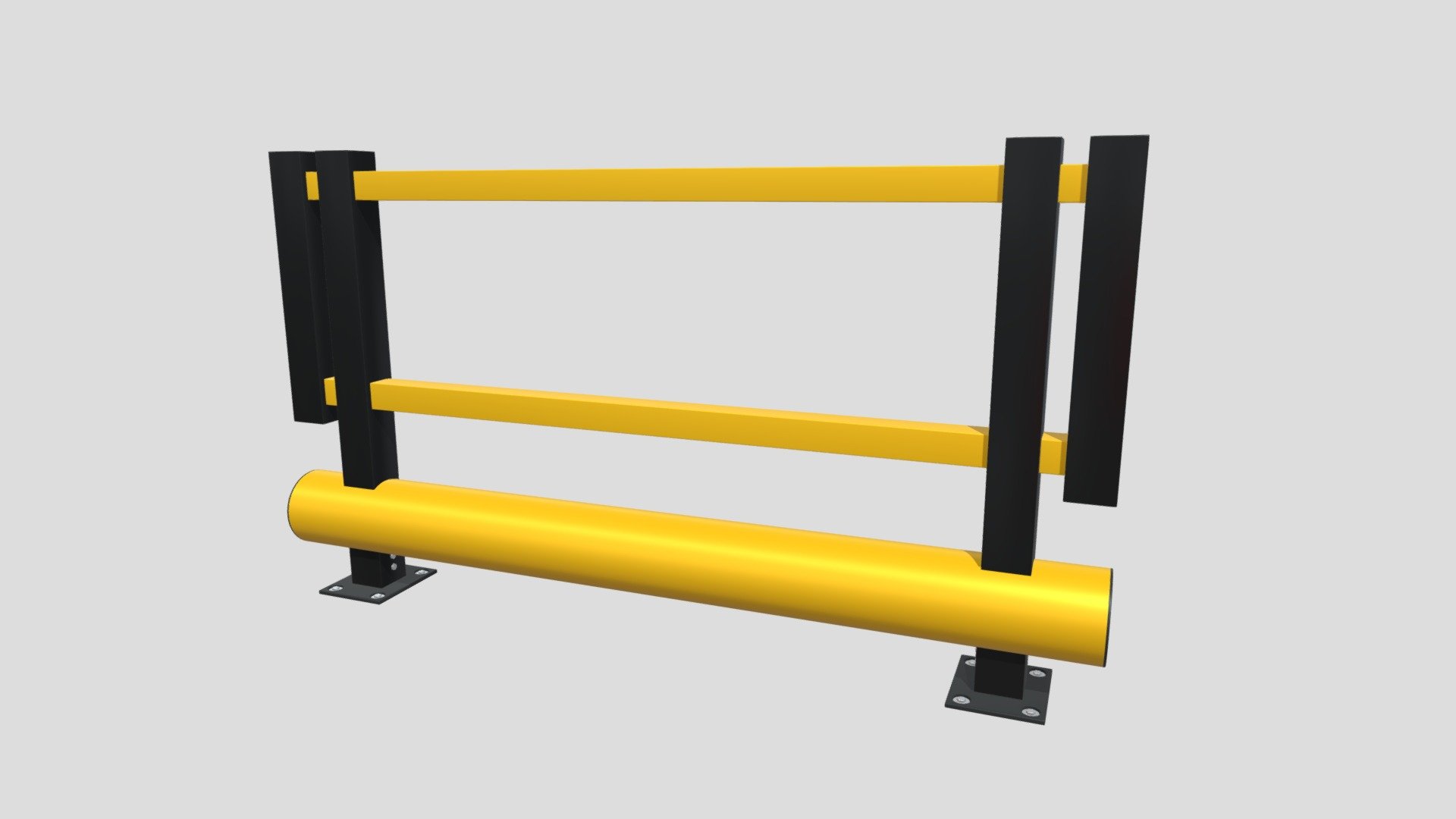 Single Bumper Pedestrian Rail - copy 1 - 3D model by PolishedRock ...