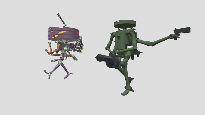 5 robots 2 3D Model