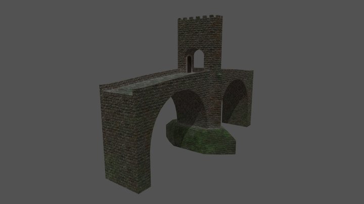 Medieval Bridge 3D Model