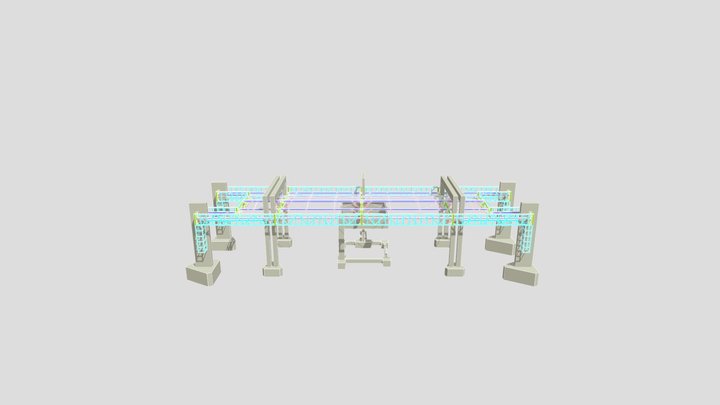 Estrutura Metálica Portaria 3D Model