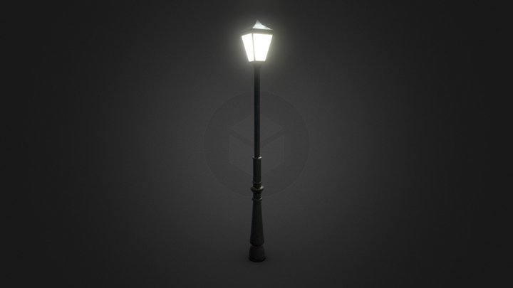Simple Street Lamp 3D Model