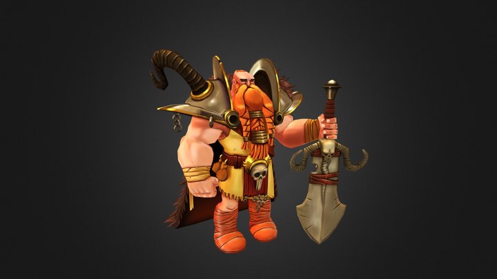 Barbarian Dude 3D Model