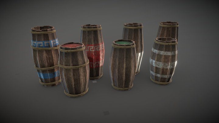 Expeditions: Rome - Barrels 3D Model