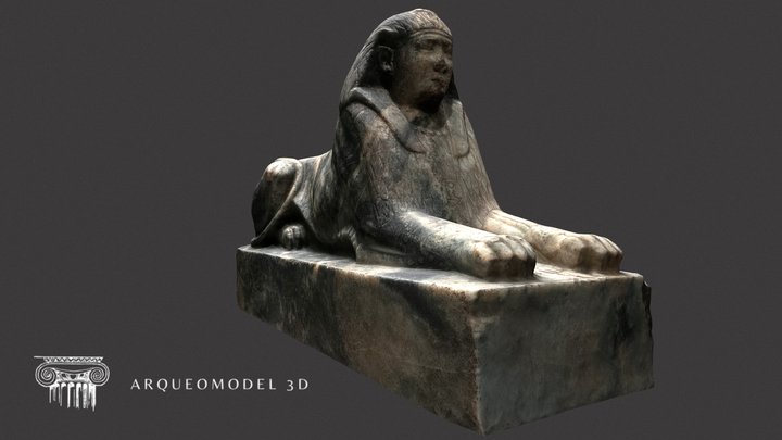 Esfinge faraón Amenemhat IV - CAIXAFORUM'21 3D Model