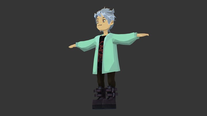 stylized handpainted character 3D Model