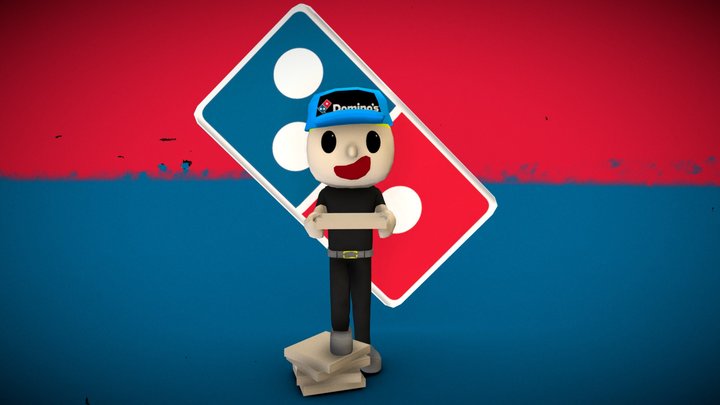 3d model domino pizza box