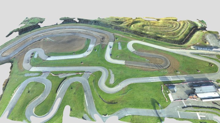 Karting piste de Muret  en travaux 3D Model
