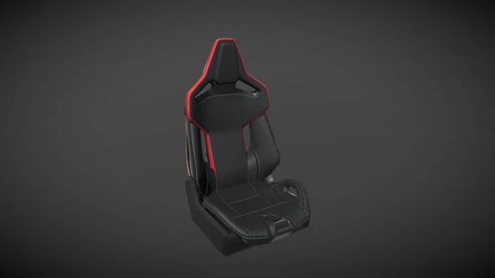 Low-Poly Sport Seat 3D Model