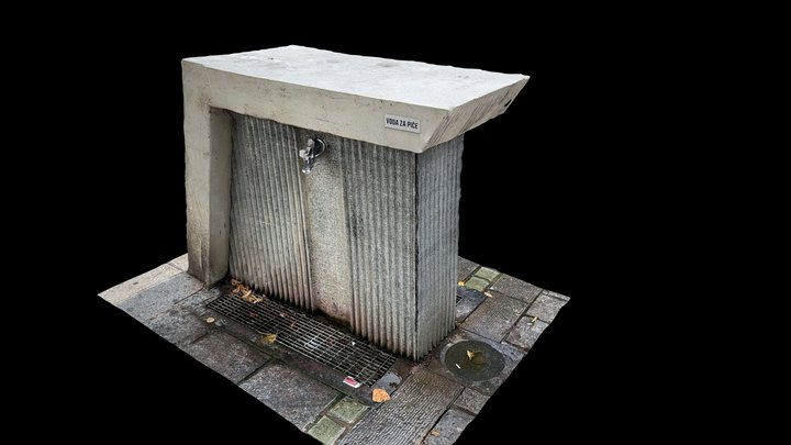 Concrete Drinking Fountain (Scaniverse) – Free 3D Model STL