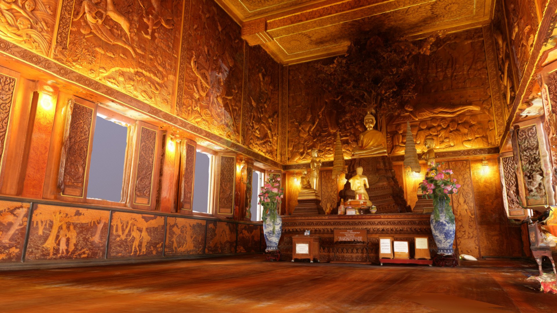 Bangkaenoi Temple Interior — Sketchfab embed 3D viewer