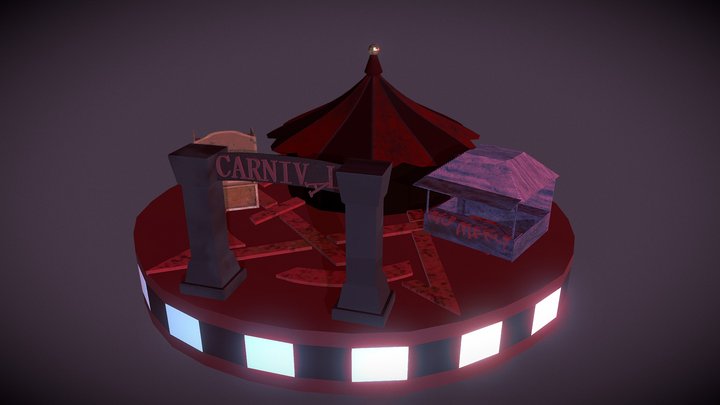 SamanthaSolomon_DioramaFinal_HorrorCarnival 3D Model
