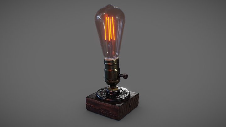 Vintage Edison Lamp 3D Model
