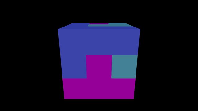 Puzzle Cube Assembly MO 3D Model