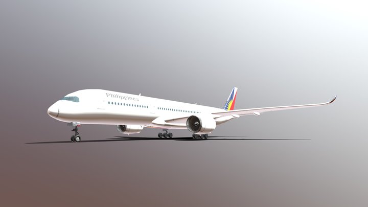 Philippine Airlines A350-900 XWB 3D Model