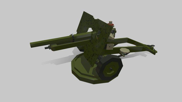 25-pdr Gun Mk 3D Model