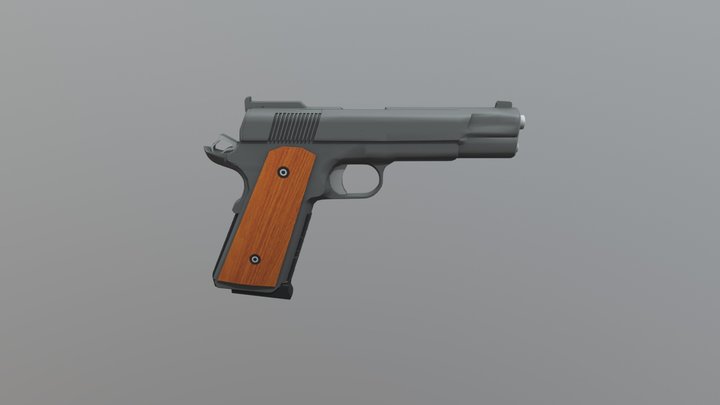 Handgun FBX 3 3D Model