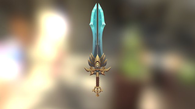 Hand Painted Sword 3D Model