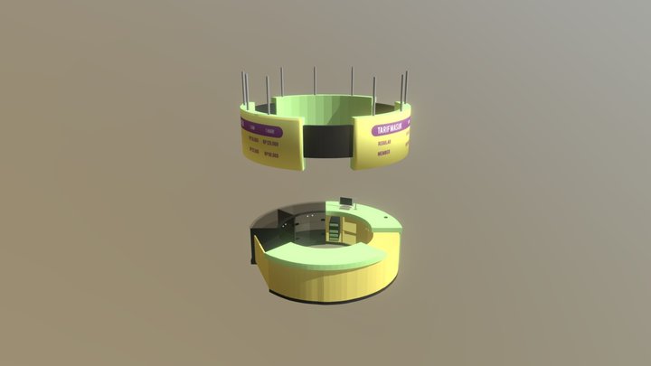 Cashier Table 3D Model