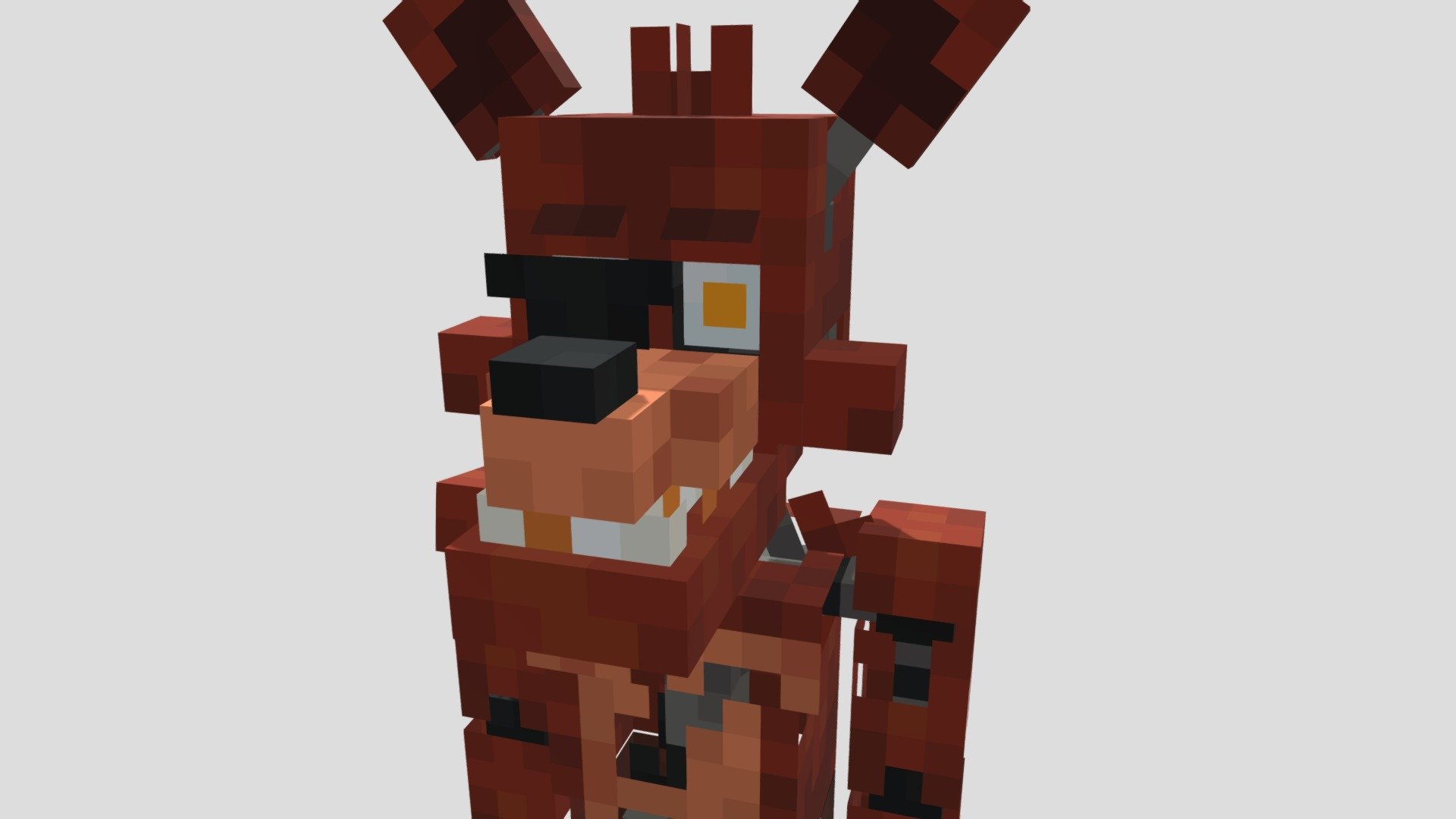 minecraft_foxy_the_pirate_fox_fnaf (2) - Download Free 3D model by ...