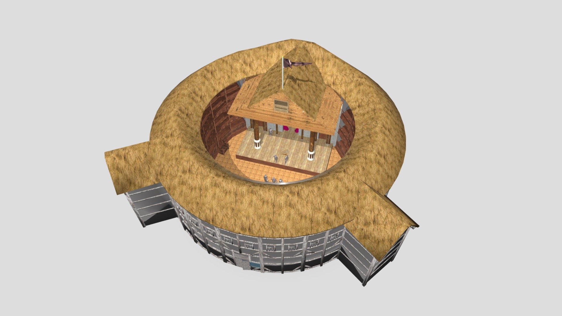 Globe Theatre ENGL90 Spring 2020 Download Free 3D model by