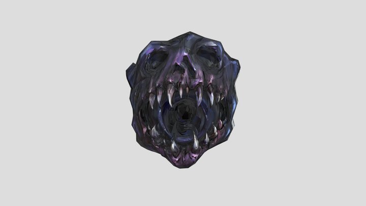 Monstrous skull - like face 3D Model