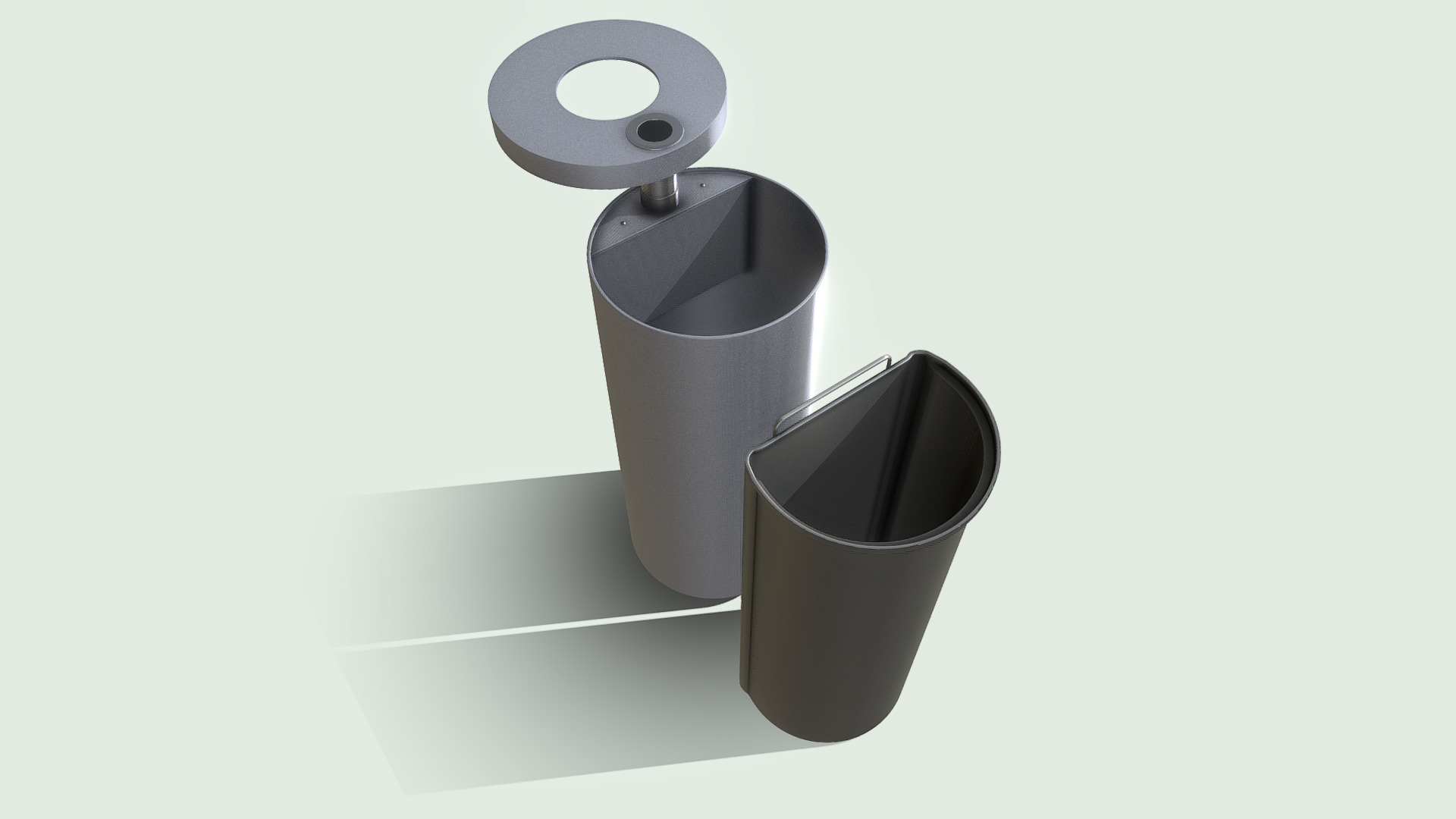 3D model Animated Trash Can (High-Poly-Version) - This is a 3D model of the Animated Trash Can (High-Poly-Version). The 3D model is about a roll of toilet paper.