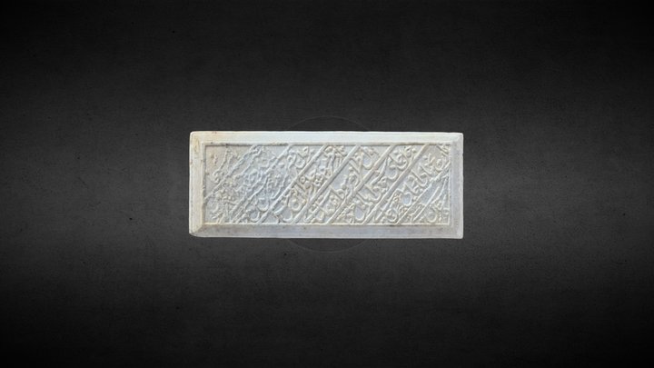 Double Sided Inscription Stone 3D Model