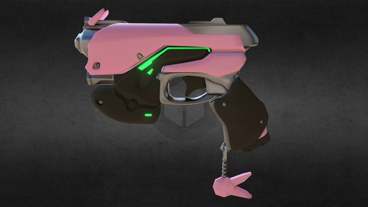 D.va pistol 3D Model