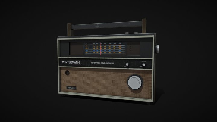 Vintage Radio 3D Model