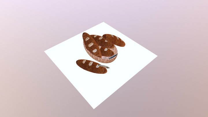 Five Loaves and Two Fish 3D Model