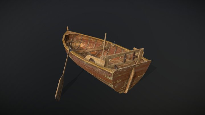 Wooden Boat | Lowpoly Free 3D Model