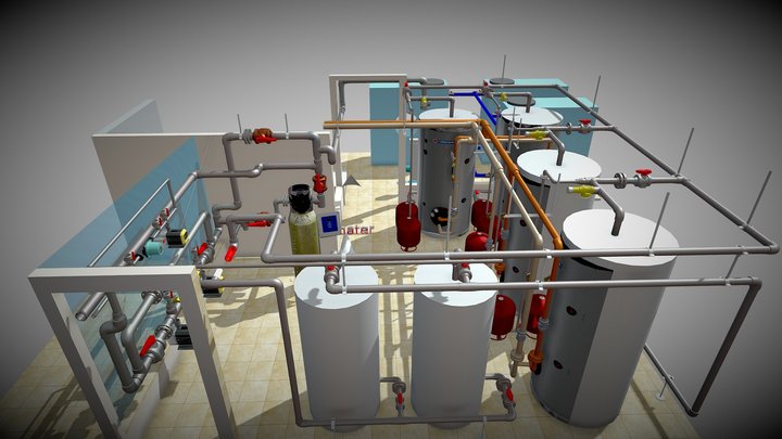 centrale termica Pellegrini 3D Model