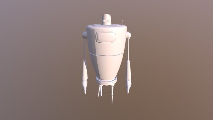 Robot Walk Cycle 3D Model