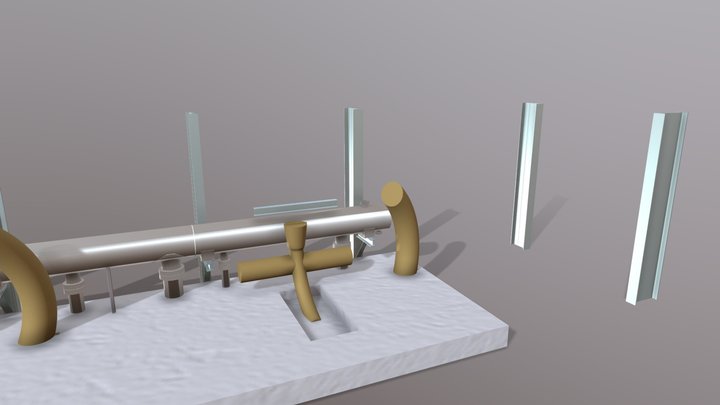 42 Inch Pipe animated 3D Model