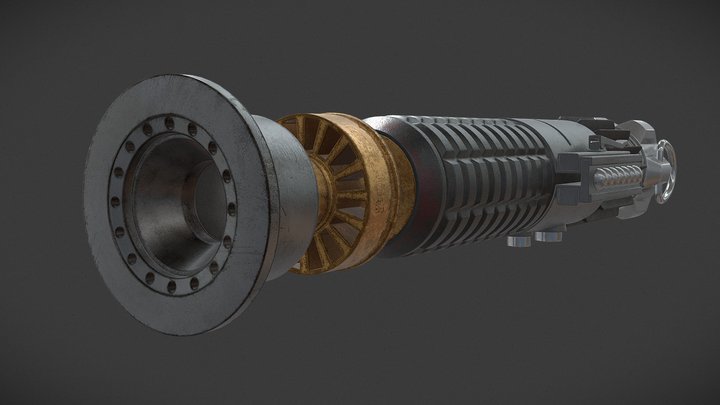 Obi-Wan Kenobi Real Vintage Lightsaber 3D Model