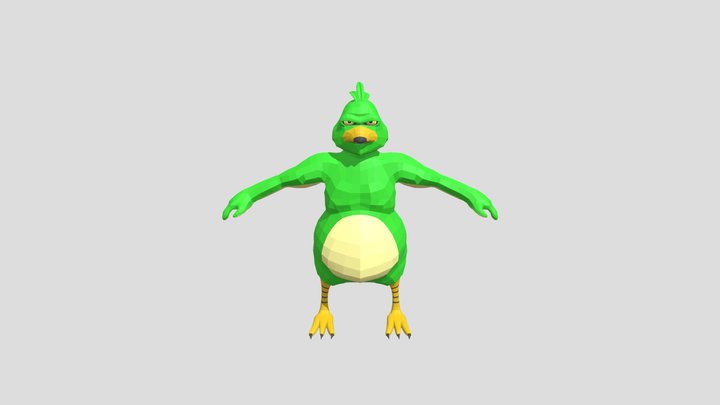 Fat Parrot 3D Model