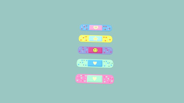 Bandaid set 3D Model
