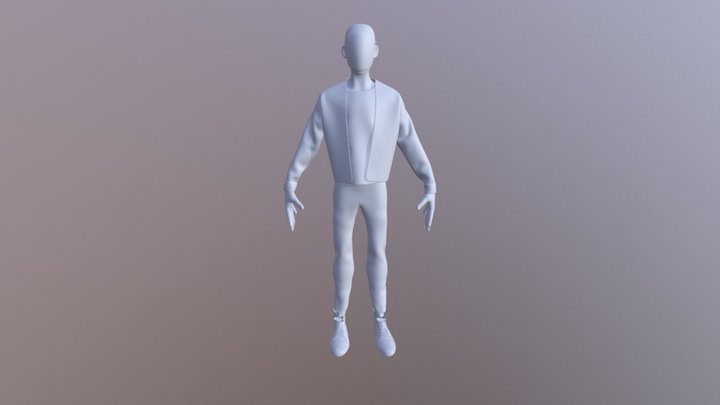Cyber punk biker gang member 3D Model