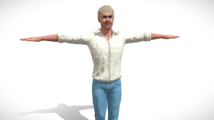 Business Man ( Rigged & Blendshapes ) 3D Model
