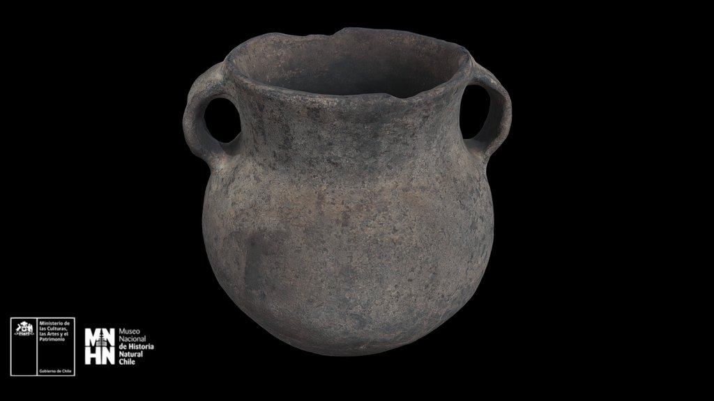 Olla con dos asas de la Araucanía